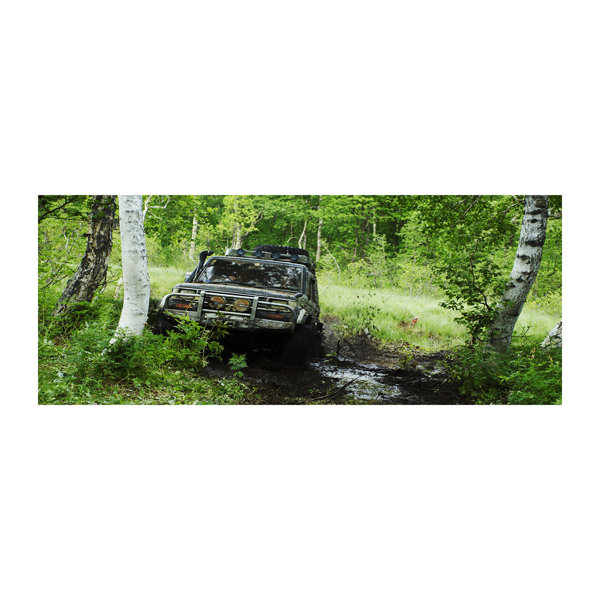 Union Rustic Jeep Im Wald Kunstdrucke Auf Leinwand Wrapped Canvas